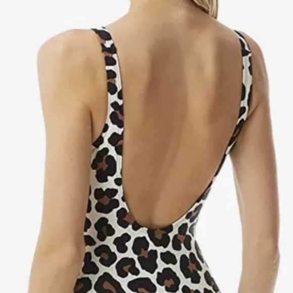 Michael Kors Leopard Lace-Up w/Grommets One Piece Swimsuit - Picture 4 of 9